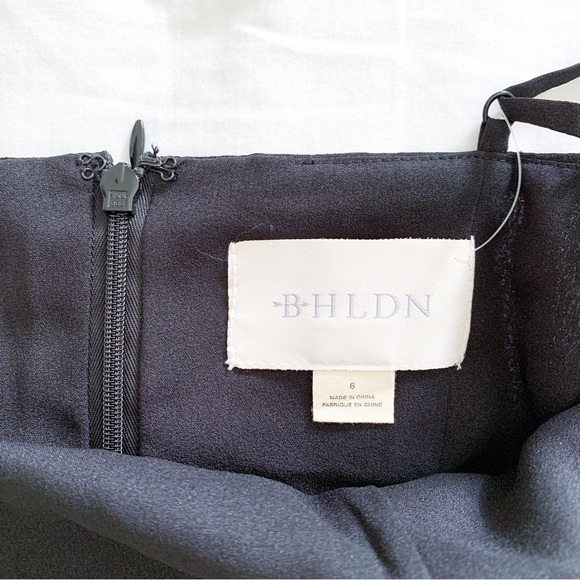BHLDN Anthropologie Black Mini Dress size 6 - Picture 6 of 8